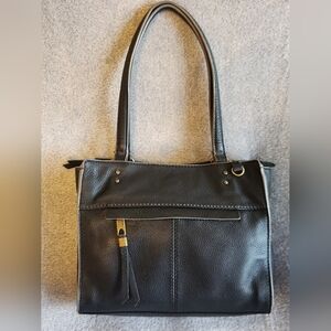 The Sak Black Leather Satchel Melrose Model